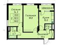 2-комнатная квартира, 64.2 м², Соболева 19А за ~ 22.5 млн 〒 в Конаеве (Капчагай) — фото 2
