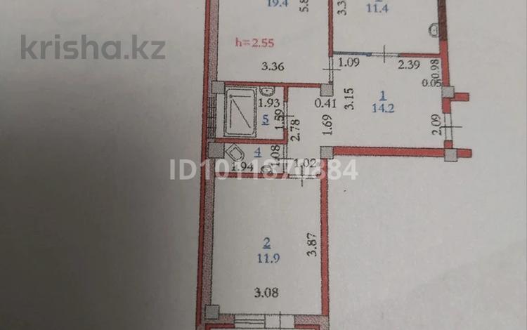 2-комнатная квартира · 64.5 м² · 4/9 этаж, мкр Болашак 131 В — Бокенбай батыра за 24 млн 〒 в Актобе — фото 2