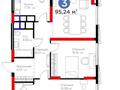 3-комнатная квартира · 95 м² · 21/27 этаж, Туран 41 — Сыганак за 95 млн ₸ в Астане, Нура р-н