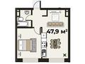 1-бөлмелі пәтер · 50 м², Торангы 55, бағасы: ~ 45.3 млн ₸ в Алматы, Бостандыкский р-н — фото 3