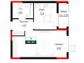 1-бөлмелі пәтер · 45 м², Е-882 13в, бағасы: 23.7 млн ₸ в Астане, Сарыарка р-н