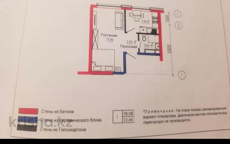 1-комнатная квартира, 32 м², 7/7 этаж, Райымбек батыра за 16.9 млн 〒 в  — фото 5