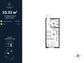 1-комнатная квартира · 33.33 м² · 3/9 этаж, мкр Кайрат, Сыбызгы 100 за ~ 15.5 млн 〒 в Алматы, Турксибский р-н — фото 3