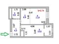 2-бөлмелі пәтер, 43 м², 7/9 қабат, Сембинова 7, бағасы: 18.5 млн 〒 в Астане, р-н Байконур — фото 2