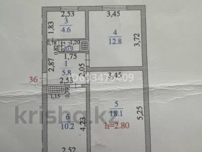 2-бөлмелі пәтер, 53.3 м², 3/5 қабат, Кунаева 166, бағасы: 22 млн 〒 в Талгаре