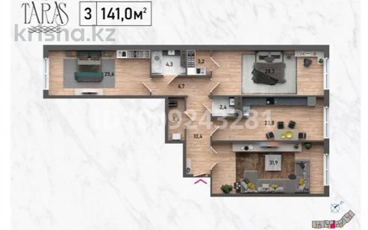 3-бөлмелі пәтер · 141 м² · 10/12 қабат, 7-й мкр, 7А мкр. уч.№18, бағасы: 55 млн ₸ в Актау — фото 2