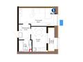 1-бөлмелі пәтер · 33.72 м², Хусейн бен Талал 1, 11/1-2, бағасы: ~ 24 млн ₸ в Астане, Нура р-н — фото 3