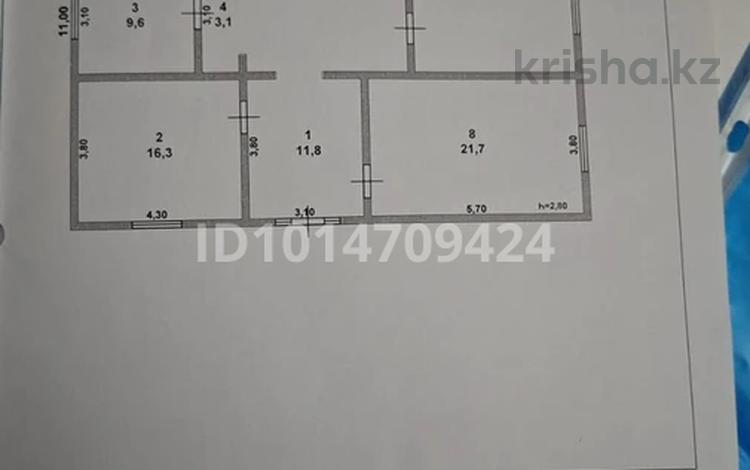 Жеке үй · 6 бөлме · 135.4 м² · 24 жүзд., Қызғалдақ 8 — Ералиев ауылдық округі; Көктөбе ауылы; Қызғалдақ көшесі, 8; НұрӘуес магазинінің артында орналасқан, бағасы: 12 млн ₸ в Асыкате — фото 2
