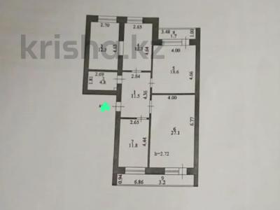 4-комнатная квартира · 107.2 м² · 2/6 этаж, Тараз 6 — Шикарная планировка. за 35.5 млн ₸ в Астане, р-н Байконур