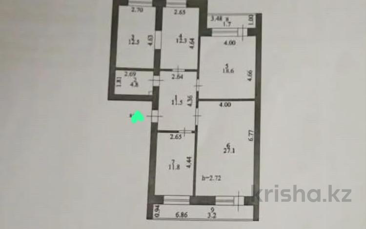 4-комнатная квартира · 107.2 м² · 2/6 этаж, Тараз 6 — Шикарная планировка. за 35.5 млн ₸ в Астане, р-н Байконур — фото 2