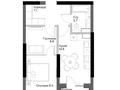 1-бөлмелі пәтер · 41 м² · 8/9 қабат, Алатауская трасса, бағасы: 23 млн ₸ в 