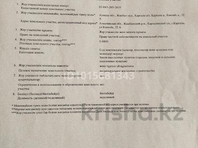 Жер телімі · 8 сотық, Көктөбе 22 А — Автомойка Майбұлақ, бағасы: 4.2 млн ₸ в Каргалы (п. Фабричный)