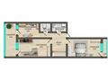2-комнатная квартира, 68.5 м², 15-й мкр за 22 млн 〒 в Актау, 15-й мкр — фото 2