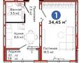 1-комнатная квартира · 35 м² · 7/12 этаж, Е 103 5а за 21.8 млн ₸ в Астане, Нура р-н — фото 11