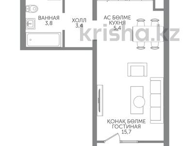 1-бөлмелі пәтер · 30 м², Райымбека 210/27, бағасы: ~ 25.9 млн ₸ в Алматы, Бостандыкский р-н