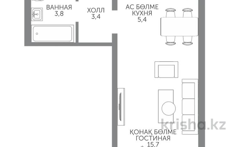 1-бөлмелі пәтер · 30 м², Райымбека 210/27, бағасы: ~ 25.9 млн ₸ в Алматы, Бостандыкский р-н — фото 2