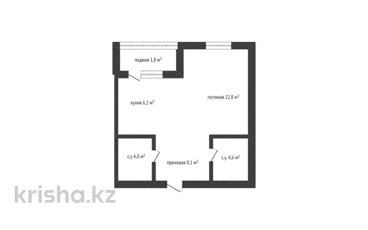 1-комнатная квартира, 47.5 м², 8/9 этаж, Назарбаева 121 за ~ 21.3 млн 〒 в Кокшетау — фото 2