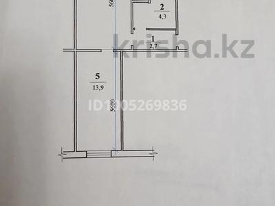 2-комнатная квартира · 44.3 м² · 4/5 этаж, Трудовая — Селекционный мкрн за 9.2 млн 〒 в Уральске