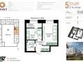 1-бөлмелі пәтер · 35.7 м² · 10/12 қабат, Жумекен Нажимеденов 26, бағасы: 23.4 млн ₸ в Астане, Сарайшык р-н