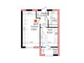 1-комнатная квартира · 38.55 м² · 6/10 этаж, Ж.Балапанова за 23.5 млн 〒 в Талдыкоргане, мкр Болашак