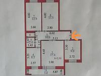 4-комнатная квартира, 80 м², 3/9 этаж, Кенесары за 32.9 млн 〒 в Астане, р-н Байконур