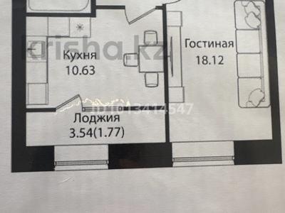 1-бөлмелі пәтер · 39.5 м² · 6/12 қабат, Улица Чингиз Айтматов, 79/1, бағасы: 22 млн ₸ в Астане, Сарыарка р-н