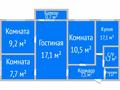 4-бөлмелі пәтер · 61.7 м² · 5/5 қабат, Маяковского 118, бағасы: 21.5 млн ₸ в Костанае