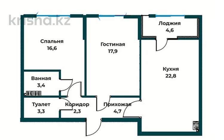 2-бөлмелі пәтер, 73.7 м², 9/9 қабат, Абая 130 — Розыбакиева, бағасы: 58 млн 〒 в Алматы, Бостандыкский р-н — фото 2