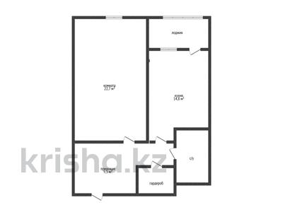 1-комнатная квартира · 54.8 м² · 4/9 этаж, Абая 101 за 36.9 млн ₸ в Костанае