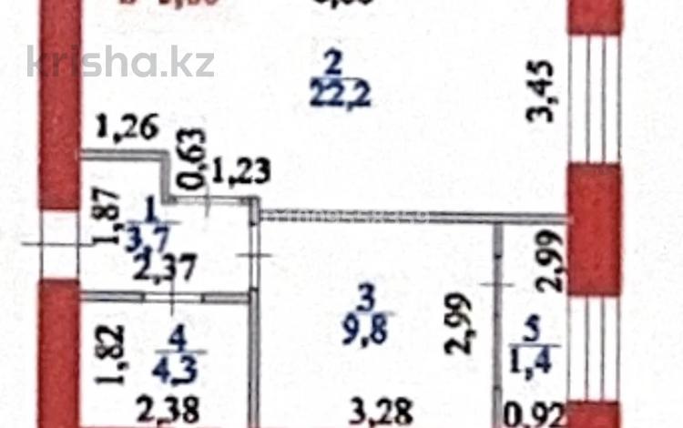 1-комнатная квартира · 42 м² · 6/12 этаж, мкр Уркер, E-15 16 за 26 млн ₸ в Астане, Нура р-н — фото 2