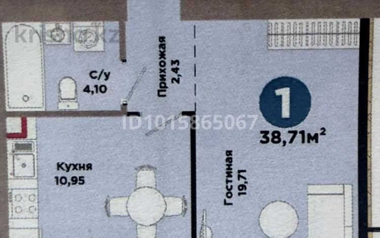 1-бөлмелі пәтер · 38.71 м² · 2/9 қабат, Аль Фараби 73, бағасы: 27.5 млн ₸ в Астане, Есильский р-н — фото 2