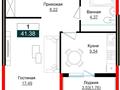 1-бөлмелі пәтер · 41.38 м² · 4/17 қабат, ул. Е 882 9/1, бағасы: ~ 22.8 млн ₸ в Астане