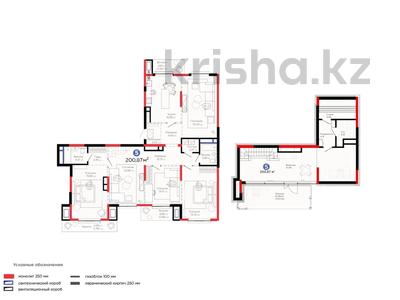 5-бөлмелі пәтер · 204 м² · 7/7 қабат, мкр Северо-Запад, Толеметова — 15% скидка. 30% паркинг, бағасы: ~ 159.9 млн ₸ в Шымкенте, Абайский р-н