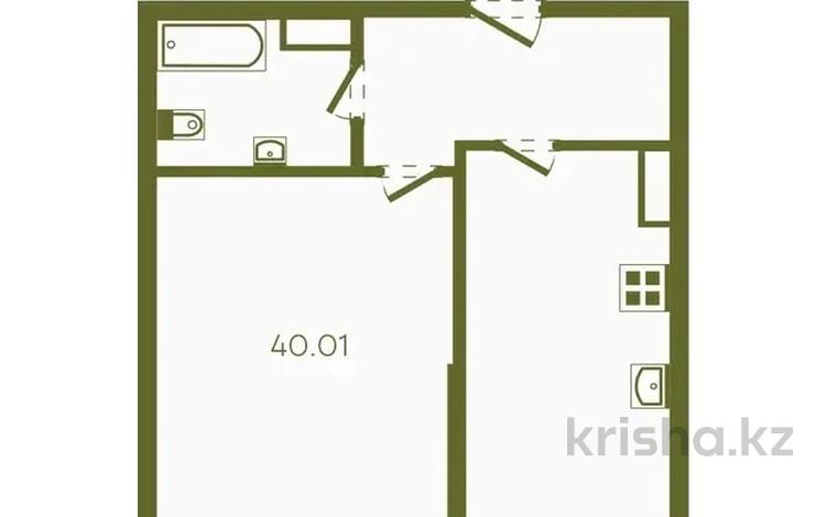 1-комнатная квартира, 40 м², 4/6 этаж, Микрорайон Нуркент