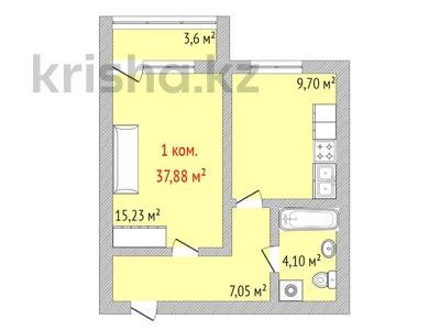 1-комнатная квартира, 37.88 м², 9/9 этаж, Уральская 45д за ~ 14.6 млн 〒 в Костанае