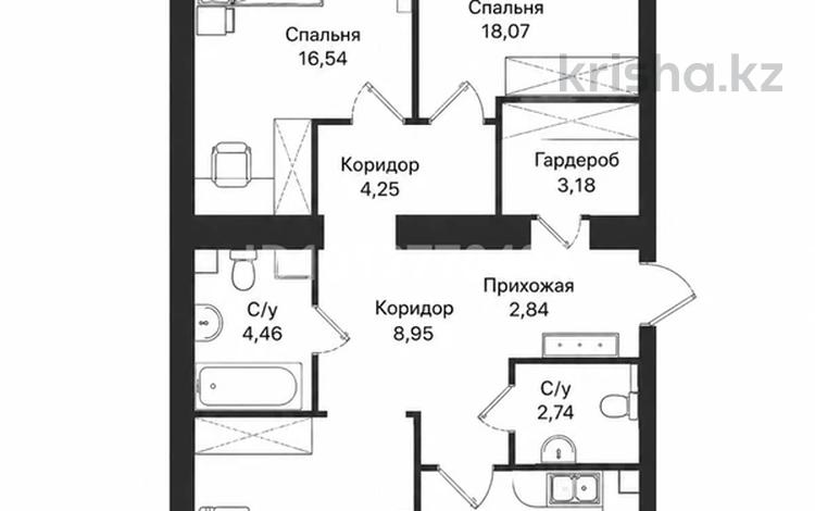 3-бөлмелі пәтер · 90.71 м² · 6/9 қабат, Улы Дала, бағасы: 58 млн ₸ в Астане, Нура р-н — фото 5