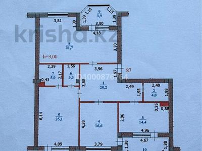 3-бөлмелі пәтер · 130.8 м² · 3/8 қабат, мкр Кадыра Мырза-Али, 5 мкрн 16, бағасы: 80 млн ₸ в Уральске