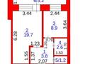 2-бөлмелі пәтер · 42 м² · 8/9 қабат, Степной 3 ш/а. 3/1 — Степной 3, дом 3/1 за Корзиной, бағасы: 14.5 млн ₸ в Караганде, Казыбек би р-н — фото 16