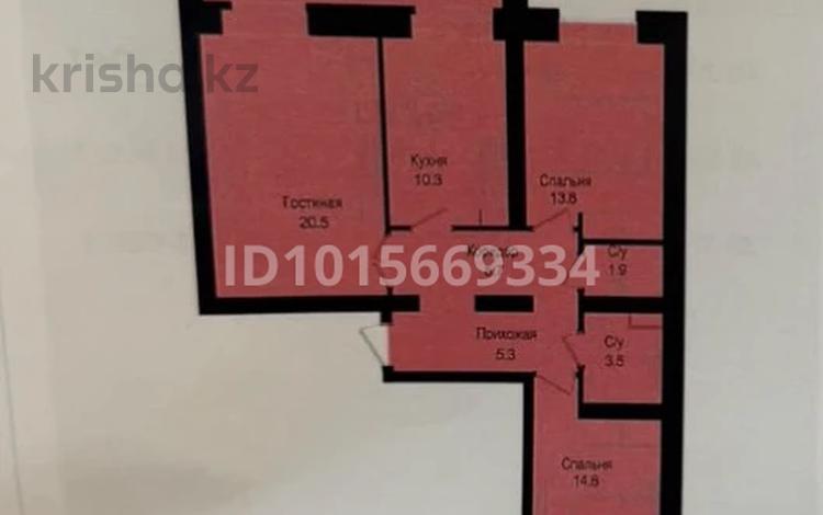 3-бөлмелі пәтер · 78.8 м² · 6/9 қабат, Розы Баглановой 23, бағасы: 34.2 млн ₸ в Астане, Нура р-н — фото 2