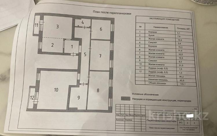 5-комнатная квартира · 141.3 м² · 2/5 этаж, Майлина — Astana Mall за 39 млн ₸ в Астане, Алматы р-н — фото 20