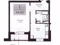 1-бөлмелі пәтер · 46.8 м² · 15/17 қабат, Чингиз Айтматов 63, бағасы: 22.8 млн ₸ в Астане, Нура р-н — фото 4