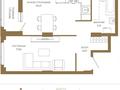 1-бөлмелі пәтер · 49.4 м² · 15/18 қабат, Достык 8/2 — БЕЗ КОМИССИИ!, бағасы: ~ 39 млн ₸ в Астане