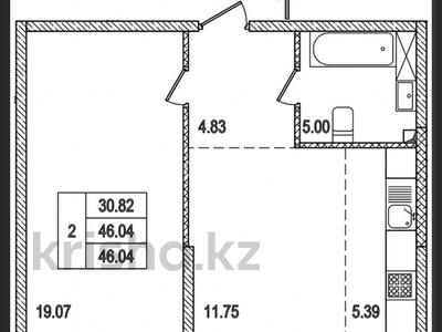 2-комнатная квартира · 46.4 м² · 1/4 этаж, ЖК Zerger за 21 млн ₸ в Алматинской обл.
