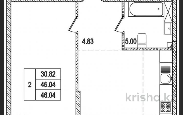 2-комнатная квартира · 46.4 м² · 1/4 этаж, ЖК Zerger за 21 млн ₸ в Алматинской обл. — фото 2