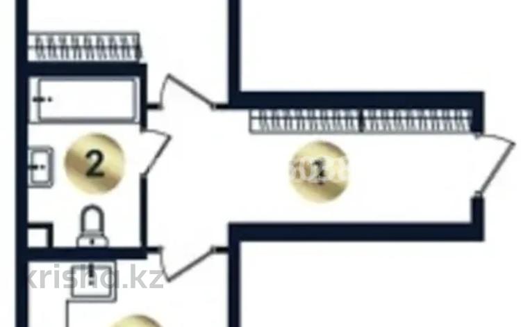 2-комнатная квартира · 48.38 м² · 6/9 этаж, мкр Кайрат, Сыбызгы 52 за 23 млн ₸ в Алматы, Турксибский р-н — фото 2