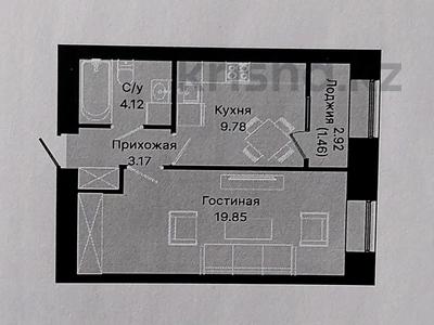 1-комнатная квартира, 39 м², 8/12 этаж, Шамши Калдаяков 27 — Нажмединова за 16.8 млн 〒 в Астане, Алматы р-н