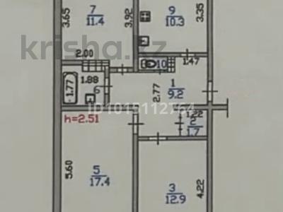 3-бөлмелі пәтер · 73.2 м² · 2/5 қабат, Ислам Карима 15, бағасы: 57 млн ₸ в Алматы, Алмалинский р-н