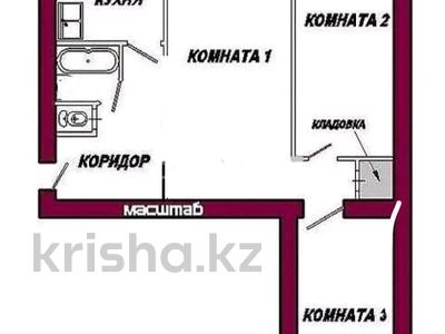 3-комнатная квартира, 60 м², 1/5 этаж, Абая — Рядом акимат, цон, школа, сад, больницы, магазины за 11 млн 〒 в Шахтинске