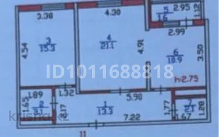 2-комнатная квартира · 67.4 м² · 3/5 этаж, Бирлик за 27 млн ₸ в Талдыкоргане, мкр Бирлик — фото 2