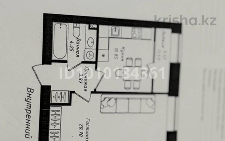 1-бөлмелі пәтер · 40.1 м² · 9/12 қабат, Чингиз Айтматов 77/11, бағасы: 22 млн ₸ в Астане, Сарыарка р-н — фото 2
